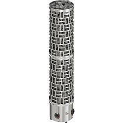 Sähkökiuas SAWO30 Round NB, 6kW, 5-8m³, kiinteä ohjaus, ruostumaton teräs