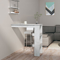 Seinäkiinnitettävä baaripyötä 1 102x45x103,5cm tekninen puu harmaa