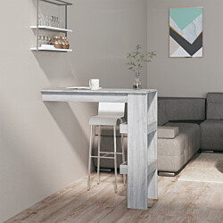 Seinäkiinnitettävä baaripyötä 2 102x45x103,5cm tekninen puu harmaa