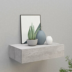 Seinälaatikkohylly 40x23,5x10 cm MDF betoninharmaa