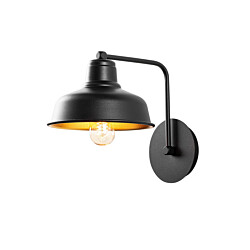 Seinävalaisin Linento Lighting Berceste, musta, Ø19cm