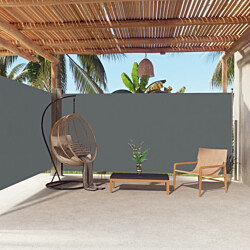 Sisäänvedettävä sivumarkiisi 180x600 cm antrasiitti