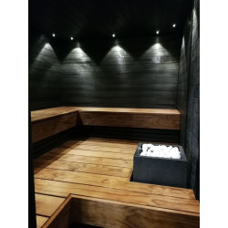 Sisustus-/saunapaneeli Siparila Kuulas Kaamos, 15x120x3000mm, haapa, STS, kuultava musta