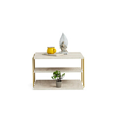 Sivupöytä Linento Furniture Lifon, kulta/marmorijäljitelmä