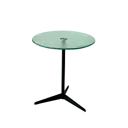 Sivupöytä Linento Furniture Solis 40, musta/lasi