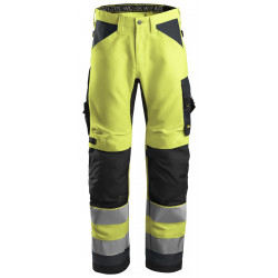 Huomiotyöhousut Snickers AllroundWork 6331 lk 2, keltainen/harmaa, 256