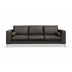 Sohva Scandinavian Choice Ocean Lyx 4-istuttava musta/nahka/kromi jalat