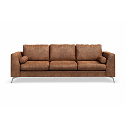 Sohva Scandinavian Choice Ocean Lyx 4-istuttava ruskea/nahka/kromi jalat