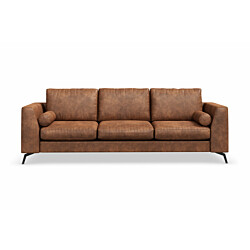 Sohva Scandinavian Choice Ocean Lyx 4-istuttava ruskea/nahka/mustat jalat