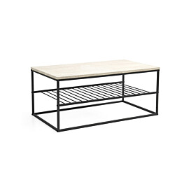Sohvapöytä Linento Furniture Asude, musta/marmori