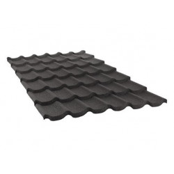 Kivipäällysteinen peltikatto Queentile Standard 6 riviä, 2150x1150mm, Musta
