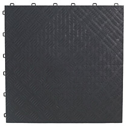 Muovilaatta SteyrTek umpinainen Midnight Black 40x40cm, 10x30kpl
