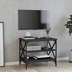 TV-taso 60x40x50 cm tekninen puu musta