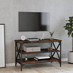 TV-taso 80x40x50 cm tekninen puu savutammi