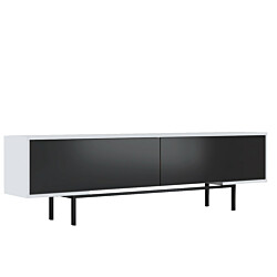 TV-taso Linento Furniture Force, musta/valkoinen