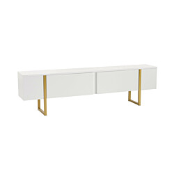 TV-taso Linento Furniture Serenity, valkoinen/kulta
