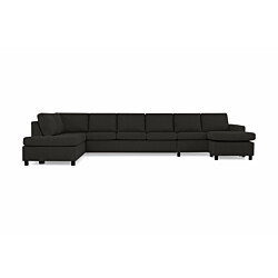 U-Sohva Scandinavian Choice Crazy XXL Divaani Oikea 6-istuttava antrasiitti/mustat jalat pyöreä
