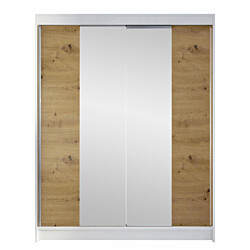 Vaatekaappi CAMINO II, valkoinen/beige (1500)
