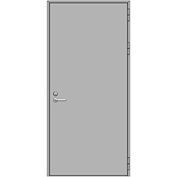 Teräspalo-ovi Vasmet EI60 9x21, R-karmi, oikea, harmaa