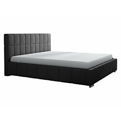 Verhoiltu sänky LEO 140x200 säilytystilalla, musta (4318)