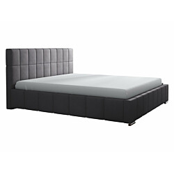 Verhoiltu sänky LEO 160x200 säilytystilalla, harmaa (4363)