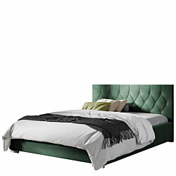 Verhoiltu sänky SKY TAP 160x200 säilytystilalla, vihreä (0038)