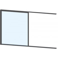 Terassin liukulasi-ikkuna Keraplast 1-os. 1100x915mm, kirkas/harmaa