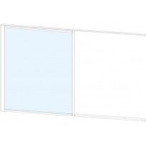 Terassin liukulasi-ikkuna Keraplast 1-os. 1100x915mm, kirkas/valkoinen