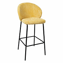 Baarituoli Home4You Ziva sametti, keltainen