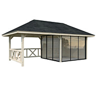 Kesähuone Palmako Bianca Set 203, sis.liukuovet 16,6 m²
