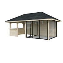 Kesähuone Palmako Bianca Set 208, sis.liukuovet 16,6 m²