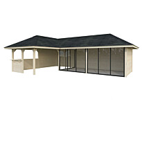 Kesähuone Palmako Bianca Set 220, sis.liukuovet 33,2 m²