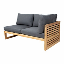 Moduulisohva Home4You Serenity, 2-Istuttava, vasen, tummanharmaa