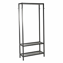 Eteisen hylly Home4You Straight  85x32x180cm, musta