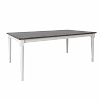 Ruokapöytä Home4You Janelle 183x91cm, harmaa/valkoinen