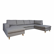Kulmasohva Home4You Harald 318x185/140cm, 4-istuttava, oikea, harmaa