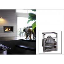 Takkasydän 900 Grande Vision, ylös avautuva luukku, 18kW, 215kg
