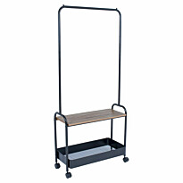Vaateteline Home4You Fraser 74x35x165cm, musta