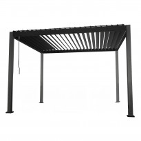 Pergola Home4you Mirador 300x300cm, tummanharmaa