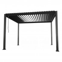 Pergola Home4you Mirador 300x400cm, tummanharmaa