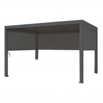 Pergolan sivuverhot Home4you Mirador, 300x300 cm, tekstiili, musta