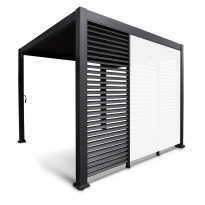 Pergolan säleikköpaneeli Home4you Mirador, 93x235 cm, tummanharmaa