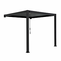 Pergola Home4You Mirador-111, 300x400cm, seinäasennus, tummanharmaa