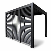 Pergolan säleikköpaneeli Home4You Mirador-111(4m), 123,5x238,25cm, tummanharmaa