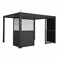 Pergola säleikköpaneeli Home4you Mirador-111(3m), 93x238,6cm, tummanharmaa