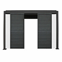 Pergolan säleikköpaneeli Home4You Mirador-111, 60x309x232,45cm, valkoinen