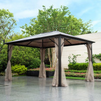 Paviljonki Home4you Zurich, 300x400cm, polykarbonaattikatto, ruskea