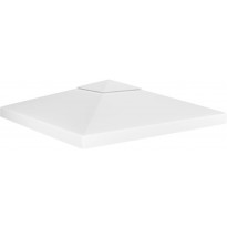 2-kerroksinen huvimajan katto 310 g/mâ² 3x3 m valkoinen
