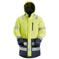 Huomioparkatakki Snickers Workwear AllroundWork 1830, LK 3, keltainen