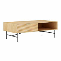 Sohvapöytä Home4You Bassel 120x60x40cm, vaalea puu
